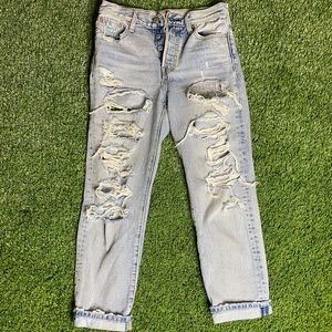 Ultra-distressed Levi’s Wedgies